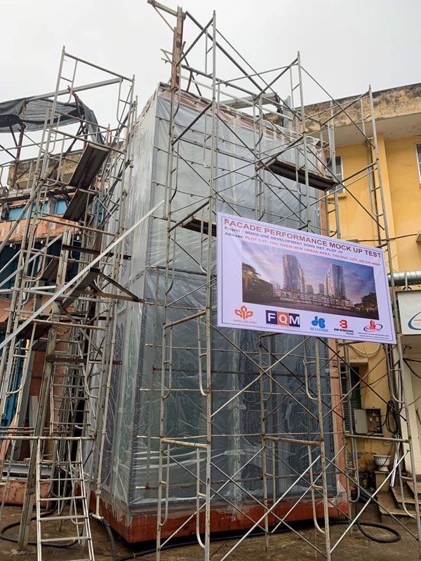 Thử nghiệm hệ mặt dựng nhôm kính dự án “Khu phức hợp sóng Việt Lô 1-17” tại Tp. Hồ Chí Minh
