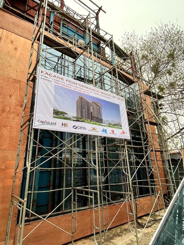 Thử nghiệm hệ mặt dựng nhôm kính dự án “Capital land Hien Duc Tay Ho complex buliding” tại Hà Nội