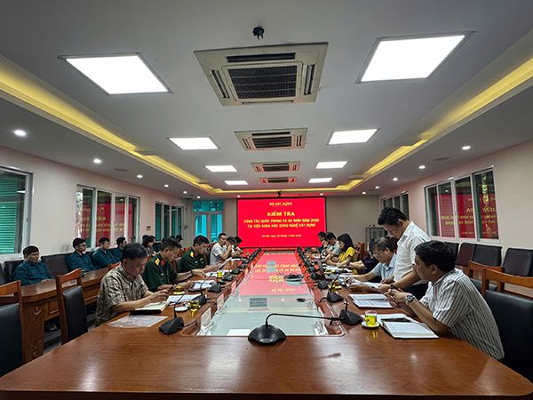 Ban chỉ huy quân sự Bộ Xây dựng kiểm tra công tác quốc phòng an ninh từ tháng 01/2025 đến tháng 6/2026 tại Viện Khoa học công nghệ xây dựng
